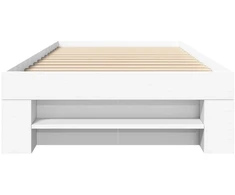 Lova Lovos rėmas su saugojimu Balta 80 x 200 cm Apdirbta mediena