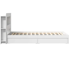 Lova Lovos rėmas su saugojimu Balta 90 x 200 cm Apdirbta mediena