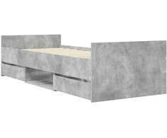Lova Lovos rėmas su saugojimu Betono pilka 80 x 200 cm