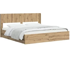 Lova Lovos rėmas su saugojimu ir nugara Artisan Oak 180 x 200 cm