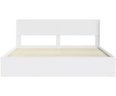 Lova Lovos rėmas su saugojimu ir nugara Balta 200 x 200 cm