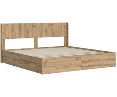 Lova Lovos rėmas su saugojimu ir nugara Artisan Oak 180 x 200 cm