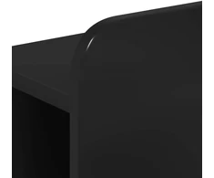 Lova Lovos rėmas su saugojimu Juoda 75 x 190 cm Apdirbta mediena