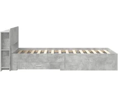 Lova Lovos rėmas su saugojimu su galvūgalio Betono pilka 80 x 200 cm