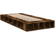 Lova Lovos rėmas su saugojimu su lentyna Dūminio ąžuolo 80 x 200 cm