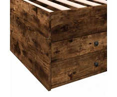 Lova Lovos rėmas su saugojimu su stalčių Dūminio ąžuolo 80 x 200 cm