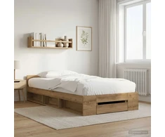 Lova Lovos rėmas su saugojimu su stalčių Artisano ąžuolo 80 x 200 cm