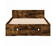 Lova Lovos rėmas su saugojimu su stalčių Dūminio ąžuolo 80 x 200 cm