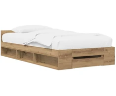 Lova Lovos rėmas su saugojimu su stalčių Artisano ąžuolo 80 x 200 cm