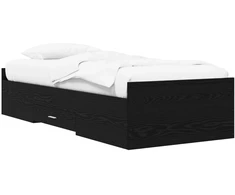 Lova Lovos rėmas su saugojimu su stalčių Juodojo ąžuolo 80 x 200 cm