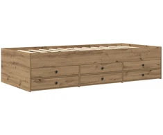Lova Lovos rėmas su saugojimu su stalčių Artisano ąžuolo 80 x 200 cm