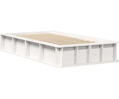 Lova Lovos rėmas Balta 100 x 200 cm Kietos pušies mediena