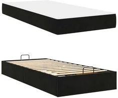 Lova Lovos rėmas su čiužiniu 2 pcs Juoda Aksomas