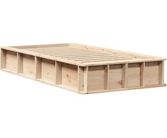 Lova Lovos rėmas Ruda 90 x 200 cm Kietos pušies mediena