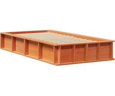 Lova Lovos rėmas Vaško ruda 100 x 200 cm Kietos pušies mediena