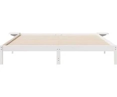 Lova Lovos rėmas su šoninėmis stalelėmis Balta 200 x 210 cm