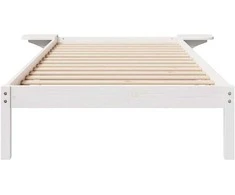 Lova Lovos rėmas su šoninėmis stalelėmis Balta 90 x 220 cm