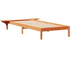 Lova Lovos rėmas su šoninėmis stalelėmis Vaško ruda 100 x 210 cm