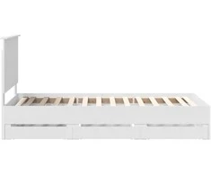 Lova Lovos rėmas su stalčių Balta 90 x 200 cm Inžinerinė mediena