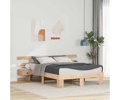 Lovos rėmas Ruda 140 x 190 cm Kietos pušies mediena
