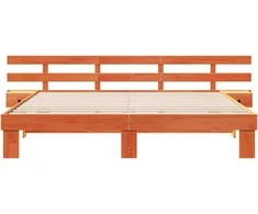 Lova Lovos rėmas Ruda 200 x 200 cm Kietos pušies mediena