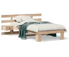 Lova Lovos rėmas Ruda 90 x 190 cm Kietos pušies mediena