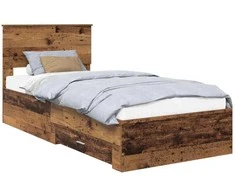 Lova Lovos rėmas Sendintos medienos 90 x 190 cm Apdirbta mediena