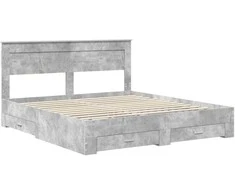 Lovos rėmas Betono pilka 200 x 200 cm Apdirbta mediena
