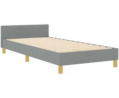 Lova Lovos rėmas su galvūgalio Šviesiai pilka 100 x 200 cm audinys