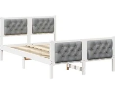 Lova Lovos rėmas Šviesiai pilka 120 x 200 cm Kietos pušies mediena