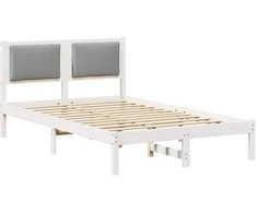 Lova Lovos rėmas Šviesiai pilka 120 x 200 cm Kietos pušies mediena
