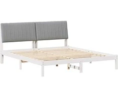 Lovos rėmas Šviesiai pilka 180 x 200 cm Kietos pušies mediena