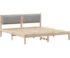 Lovos rėmas Šviesiai pilka 200 x 200 cm Kietos pušies mediena