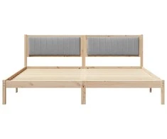 Lovos rėmas Šviesiai pilka 200 x 200 cm Kietos pušies mediena