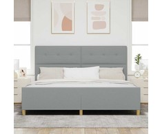 Lovos rėmas su galvūgalio Šviesiai pilka 200 x 200 cm audinys
