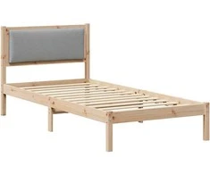 Lova Lovos rėmas Šviesiai pilka 90 x 200 cm Kietos pušies mediena