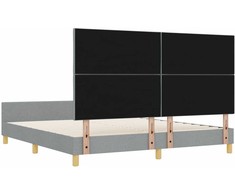 Lovos rėmas su galvūgalio Šviesiai pilka 180 x 200 cm audinys