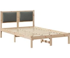 Lova Lovos rėmas Tamsiai pilka 120 x 200 cm Kietos pušies mediena