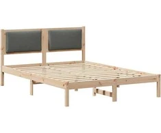 Lova Lovos rėmas Tamsiai pilka 150 x 200 cm Kietos pušies mediena