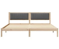 Lovos rėmas Tamsiai pilka 200 x 200 cm Kietos pušies mediena