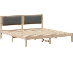 Lovos rėmas Tamsiai pilka 200 x 200 cm Kietos pušies mediena