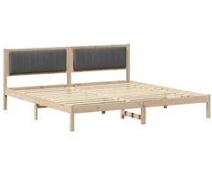 Lova Lovos rėmas Tamsiai pilka 200 x 200 cm Kietos pušies mediena