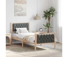Lova Lovos rėmas Tamsiai pilka 80 x 200 cm Kietos pušies mediena