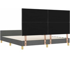 Lovos rėmas su galvūgalio Tamsiai pilka 180 x 200 cm audinys