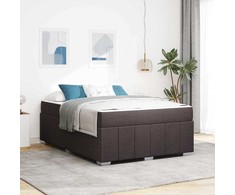 Lovos rėmas su čiužiniu Tamsiai rudas 160 x 200 cm audinys