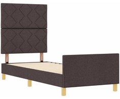 Lova Lovos rėmas su galvūgalio Tamsiai ruda 80 x 200 cm audinys