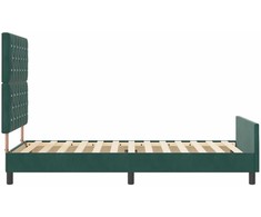Kiemas lova su galvūgalio Tamsiai žalia 90 x 200 cm Aksomas