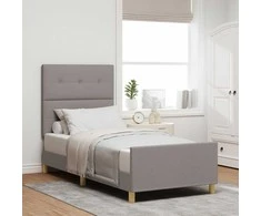 Lova Lovos rėmas su galvūgalio Taupe 100 x 200 cm audinys