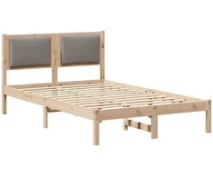 Lova Lovos rėmas Taupe 120 x 190 cm Kietos pušies mediena