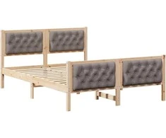 Lovos rėmas Taupe 150 x 200 cm Kietos pušies mediena